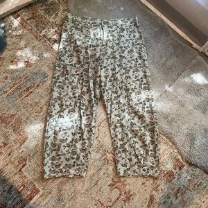 Anthropologie Multicolor Floral Camo utility Trousers